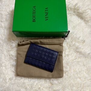 Sold-Bottega Veneta Royal Blue Card Holder
